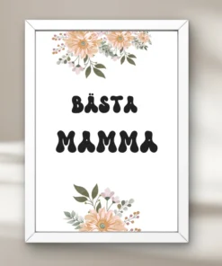 Personlig poster egen text bästa mamma