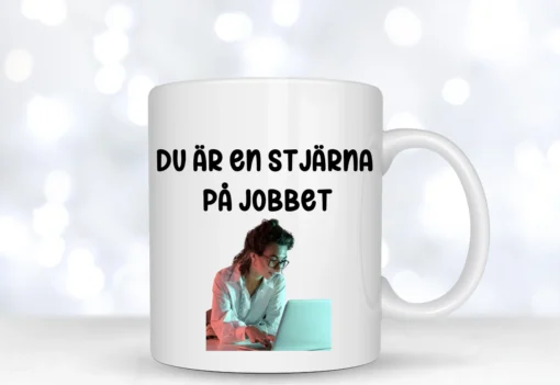 personlig mugg till kollegor och anställda