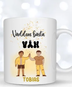 personlig mugg till vän världens bästa vän