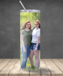 personlig termosmugg i rostfritt stål foto
