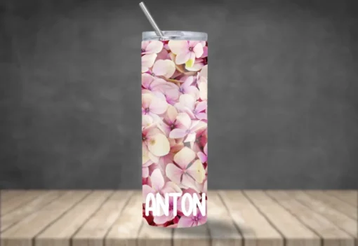 personlig tumbler rak i rostfritt stål egen design