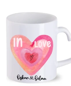 personlig mugg med hjärta handtag till partner in love