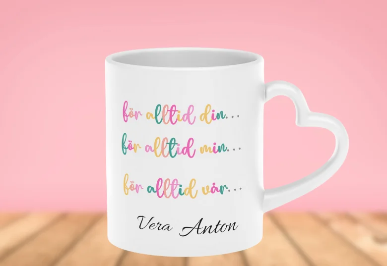 anpassad mugg till partner med egen text