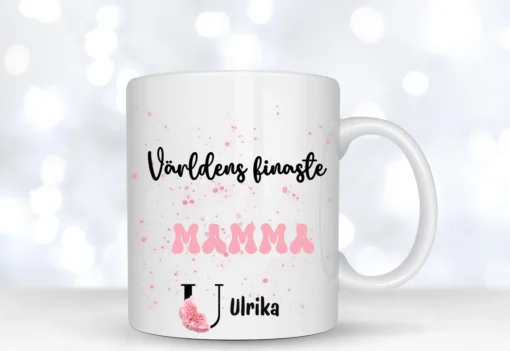 personlig mugg till mamma världens finaste mamma