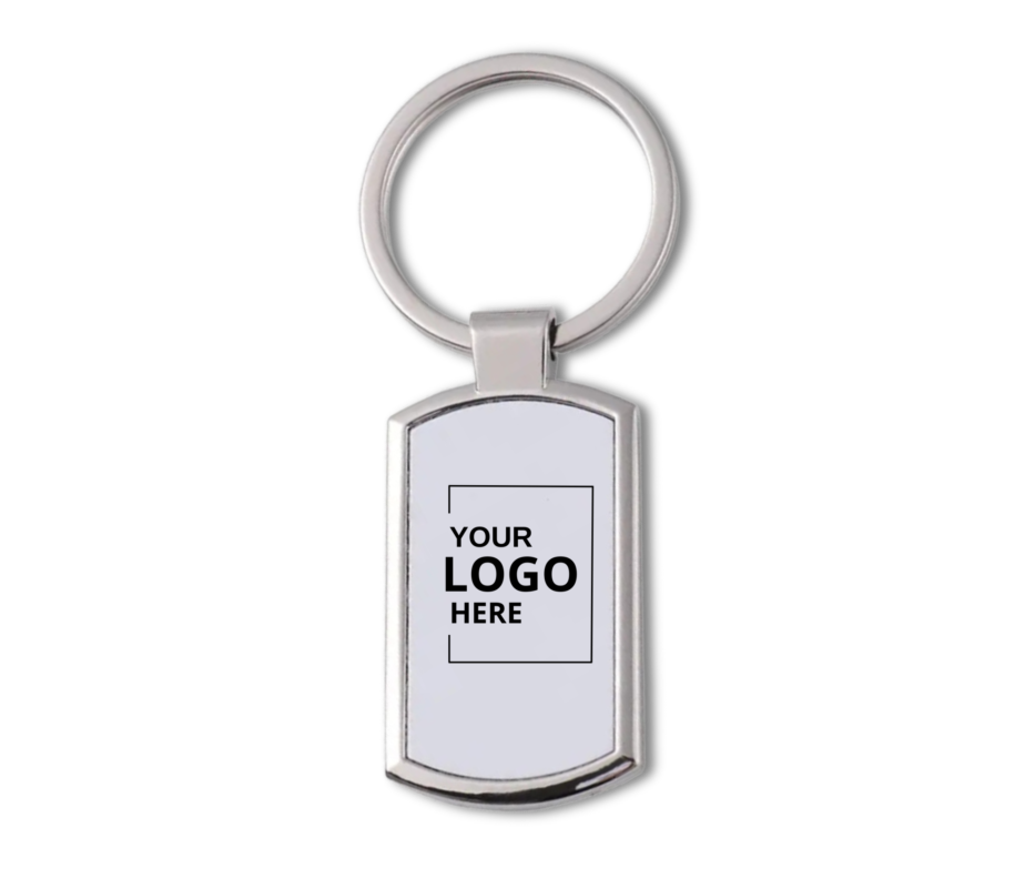 nyckelring med tryck logo rektangulär små till företag