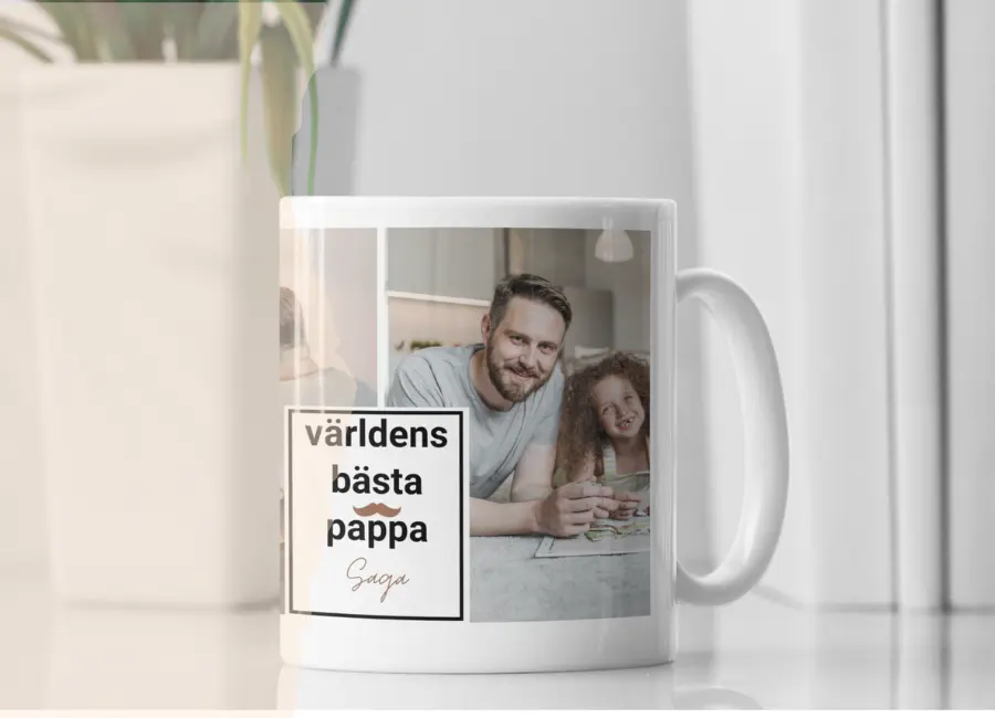 världens bästa pappa personlig mugg