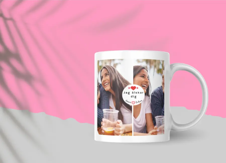 Personlig mugg med eget foto - Alla hjärtans dag present - personliga presenter